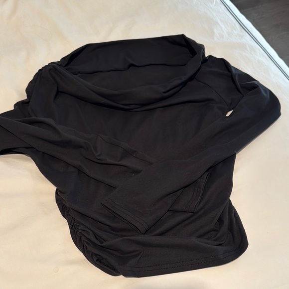 Black Cowl Neck Long Sleeve Top - Picture 1 of 3
